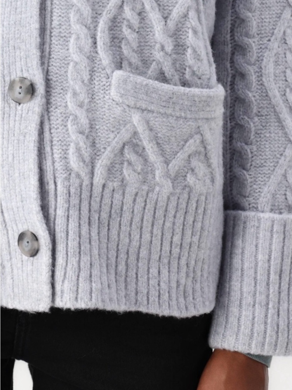 Abercrombie & Fitch Cable-Knit Button Down Gray Cardigan Size
S NWOT - Picture 6 of 16
